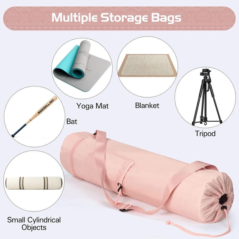 Zmarthumb Yoga Mat Bag, Yoga Bag with Adjustable Strap and Pockets for Women & Men, Lightweight Carrier for Yoga, Workout, Outdoor Use - Image 4